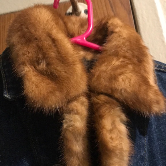 MINK JEAN JACKET - Picture 2 of 8